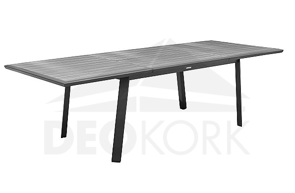 Stół aluminiowy ALORA 170/264x101 cm (szarobrązowy)