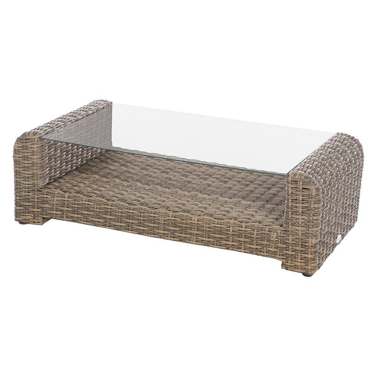 Stolik rattanowy BORNEO 122 x 62 cm (brązowy)