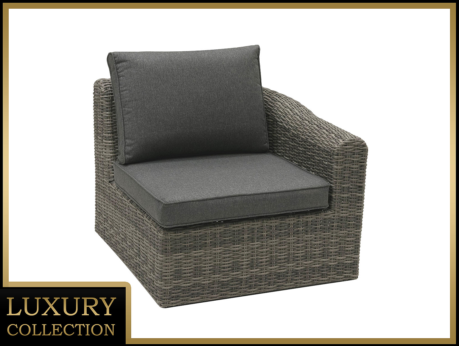 Rattan LEWY zakończenie BORNEO LUXURY (szary)