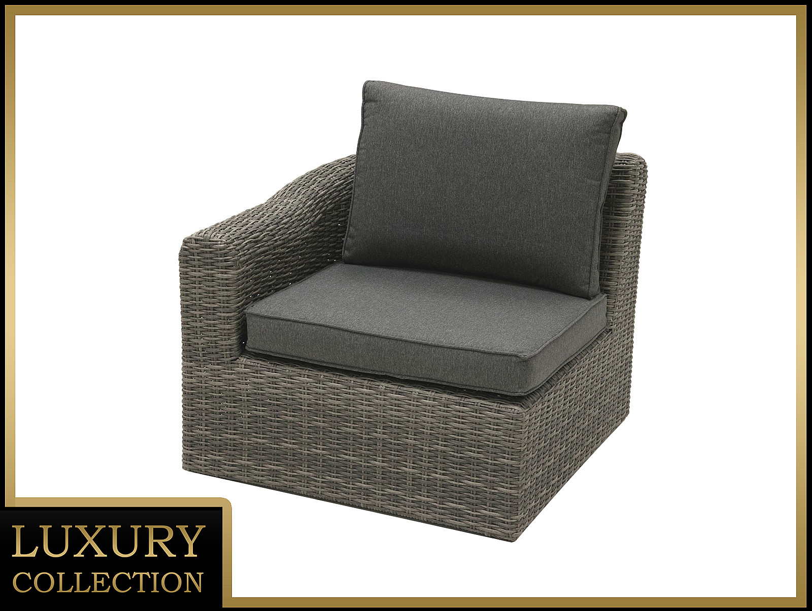 Rattan PRAWY zakończenie BORNEO LUXURY (szary)