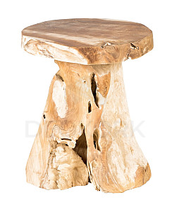 Taboret tekowy MUSHROOM