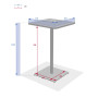 Stolik barowy aluminiowy RUBBY 65x65 cm (turkusowy)